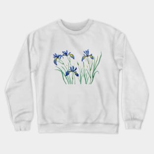 blue irises blossom Crewneck Sweatshirt